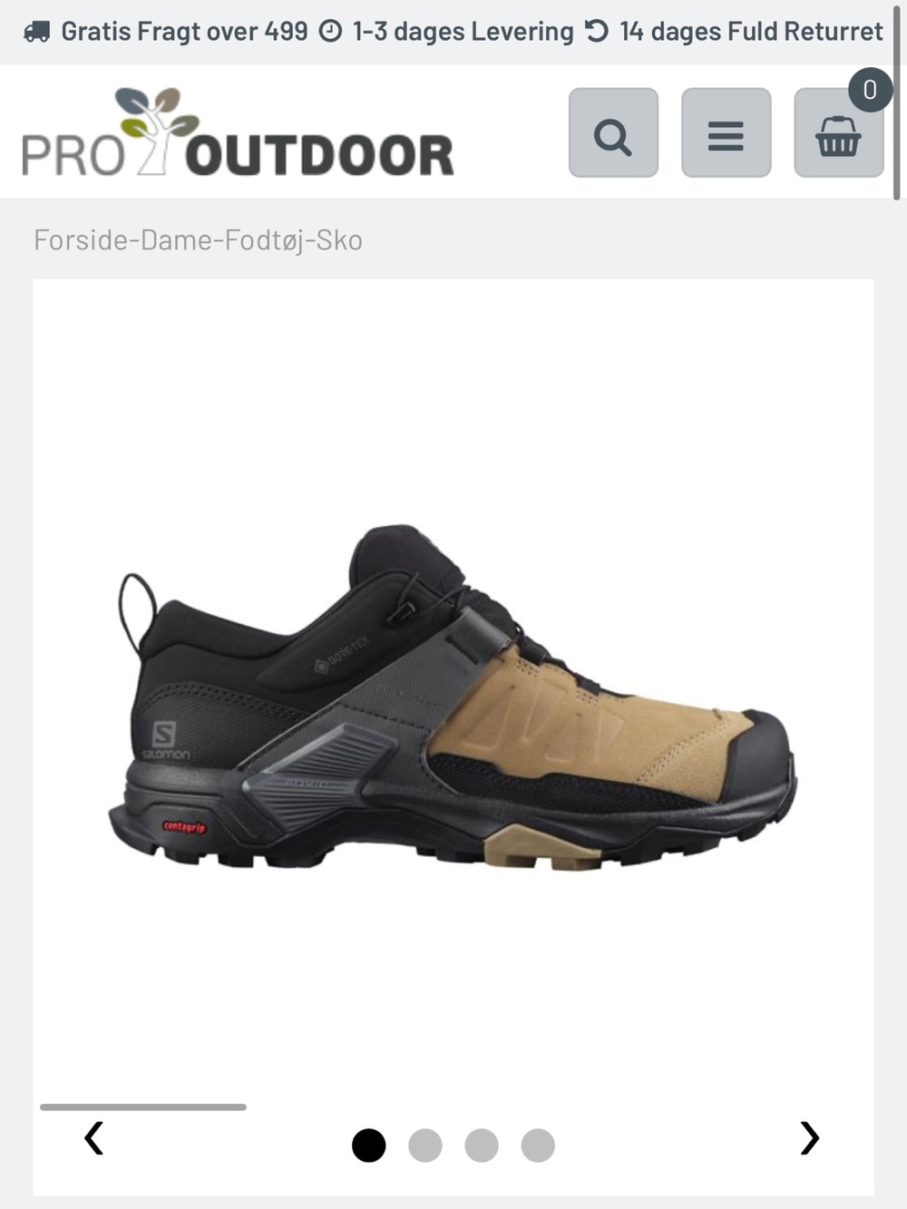 Salomon Men’s Tan and Black Trail Shoes